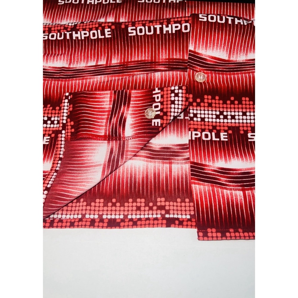 South Pole Digital Print Button Up Shirt SZ XXL, Street Wear Urban Hip Hop Y2K!! - Picture 10 of 13
